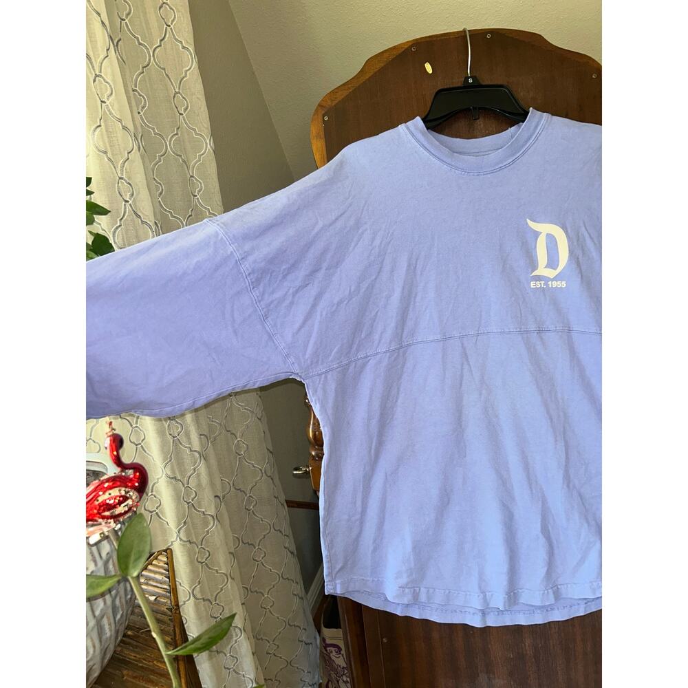 DisneyLand Resorts periwinkle Spirit Jersey Long Sleeve Shirt Women's Medium - Picture 3 of 8